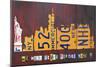 NYC License Plate Art Skyline 911 Version-Design Turnpike-Mounted Giclee Print