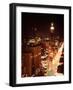 NYC Looking Down Sixth Avenue with Lights After Blackout with Empire State Building in Background-Ralph Morse-Framed Photographic Print