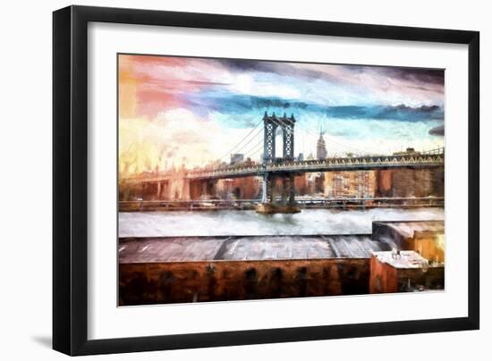 NYC Manhattan Bridge II-Philippe Hugonnard-Framed Premium Giclee Print