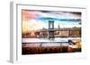 NYC Manhattan Bridge II-Philippe Hugonnard-Framed Premium Giclee Print