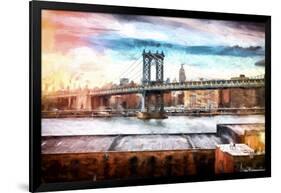 NYC Manhattan Bridge II-Philippe Hugonnard-Framed Giclee Print