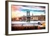 NYC Manhattan Bridge II-Philippe Hugonnard-Framed Giclee Print