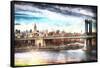 NYC Manhattan Bridge-Philippe Hugonnard-Framed Stretched Canvas