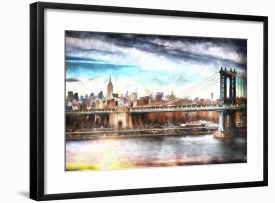 NYC Manhattan Bridge-Philippe Hugonnard-Framed Giclee Print