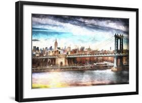 NYC Manhattan Bridge-Philippe Hugonnard-Framed Giclee Print