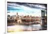 NYC Manhattan Bridge-Philippe Hugonnard-Framed Giclee Print