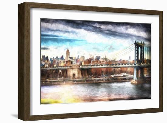 NYC Manhattan Bridge-Philippe Hugonnard-Framed Giclee Print