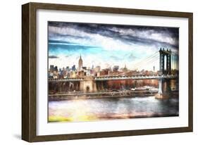 NYC Manhattan Bridge-Philippe Hugonnard-Framed Giclee Print