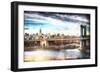 NYC Manhattan Bridge-Philippe Hugonnard-Framed Giclee Print