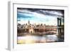 NYC Manhattan Bridge-Philippe Hugonnard-Framed Giclee Print