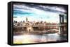 NYC Manhattan Bridge-Philippe Hugonnard-Framed Stretched Canvas
