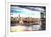 NYC Manhattan Bridge-Philippe Hugonnard-Framed Giclee Print