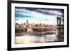 NYC Manhattan Bridge-Philippe Hugonnard-Framed Giclee Print