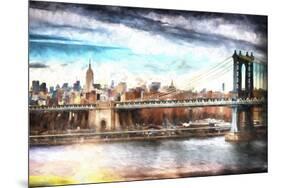 NYC Manhattan Bridge-Philippe Hugonnard-Mounted Giclee Print