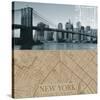 NYC Map I-The Vintage Collection-Stretched Canvas