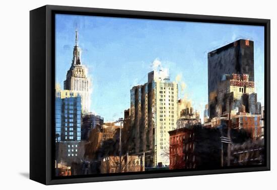 NYC Midtown Cityscape-Philippe Hugonnard-Framed Stretched Canvas