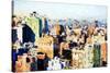 NYC Midtown Skyline - In the Style of Oil Painting-Philippe Hugonnard-Stretched Canvas