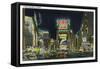 NYC, New York - View of Times Square at Night No. 2-Lantern Press-Framed Stretched Canvas