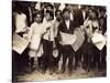 NYC Newsboys and Newsgirl, Lewis Hine, 1910-Science Source-Stretched Canvas