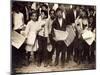 NYC Newsboys and Newsgirl, Lewis Hine, 1910-Science Source-Mounted Giclee Print