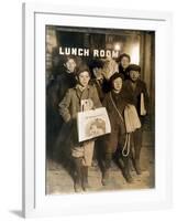 NYC Newsboys, Lewis Hine, 1908-Science Source-Framed Giclee Print