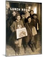 NYC Newsboys, Lewis Hine, 1908-Science Source-Mounted Giclee Print