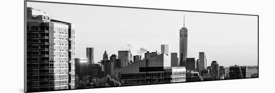 NYC Panoramic Cityscape with the One World Trade Center (1WTC) at Sunset-Philippe Hugonnard-Mounted Photographic Print