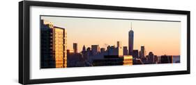 NYC Panoramic Cityscape with the One World Trade Center (1WTC) at Sunset-Philippe Hugonnard-Framed Photographic Print