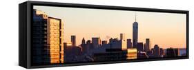 NYC Panoramic Cityscape with the One World Trade Center (1WTC) at Sunset-Philippe Hugonnard-Framed Stretched Canvas