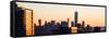 NYC Panoramic Cityscape with the One World Trade Center (1WTC) at Sunset-Philippe Hugonnard-Framed Stretched Canvas