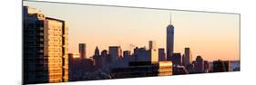 NYC Panoramic Cityscape with the One World Trade Center (1WTC) at Sunset-Philippe Hugonnard-Mounted Photographic Print