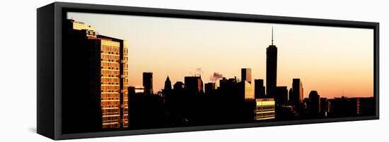 NYC Panoramic Cityscape with the One World Trade Center (1WTC) at Sunset-Philippe Hugonnard-Framed Stretched Canvas