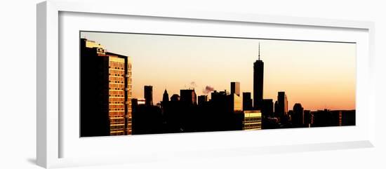 NYC Panoramic Cityscape with the One World Trade Center (1WTC) at Sunset-Philippe Hugonnard-Framed Photographic Print