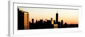 NYC Panoramic Cityscape with the One World Trade Center (1WTC) at Sunset-Philippe Hugonnard-Framed Photographic Print