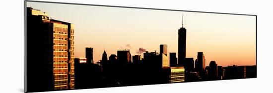 NYC Panoramic Cityscape with the One World Trade Center (1WTC) at Sunset-Philippe Hugonnard-Mounted Photographic Print