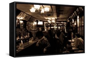 NYC Piano Bar I-Erin Berzel-Framed Stretched Canvas