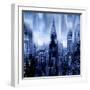 NYC - Reflections in Blue I-Kate Carrigan-Framed Art Print