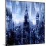 NYC - Reflections in Blue I-Kate Carrigan-Mounted Art Print