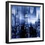 NYC - Reflections in Blue II-Kate Carrigan-Framed Art Print