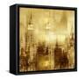 NYC - Reflections in Gold II-Kate Carrigan-Framed Stretched Canvas