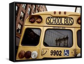 NYC School Bus-Nina Papiorek-Framed Stretched Canvas