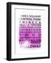 NYC Signs - New York Districts - Manhattan, New York City, USA-Philippe Hugonnard-Framed Giclee Print