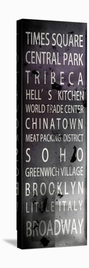 NYC Signs - New York Districts - Manhattan - New York City - USA-Philippe Hugonnard-Stretched Canvas