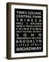 NYC Signs - New York Districts - Manhattan, New York City, USA-Philippe Hugonnard-Framed Art Print