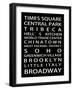 NYC Signs - New York Districts - Manhattan, New York City, USA-Philippe Hugonnard-Framed Art Print