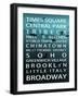 NYC Signs - New York Districts - Manhattan, New York City, USA-Philippe Hugonnard-Framed Art Print