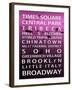 NYC Signs - New York Districts - Manhattan, New York City, USA-Philippe Hugonnard-Framed Art Print