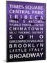 NYC Signs - New York Districts - Manhattan, New York City, USA-Philippe Hugonnard-Mounted Art Print