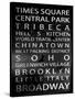 NYC Signs - New York Districts - Manhattan, New York City, USA-Philippe Hugonnard-Stretched Canvas