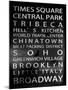 NYC Signs - New York Districts - Manhattan, New York City, USA-Philippe Hugonnard-Mounted Art Print